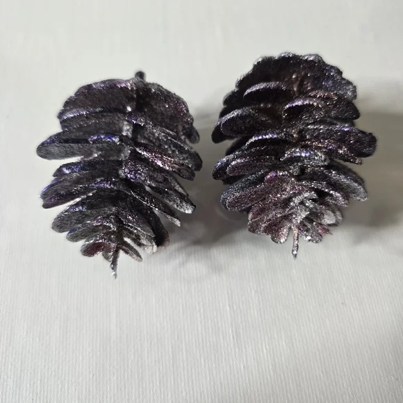 HANDCRAFTED Pinecorn Pierced Earrings HANDPAINTED Holiday Jewelry Accessories - Picture 15 of 15